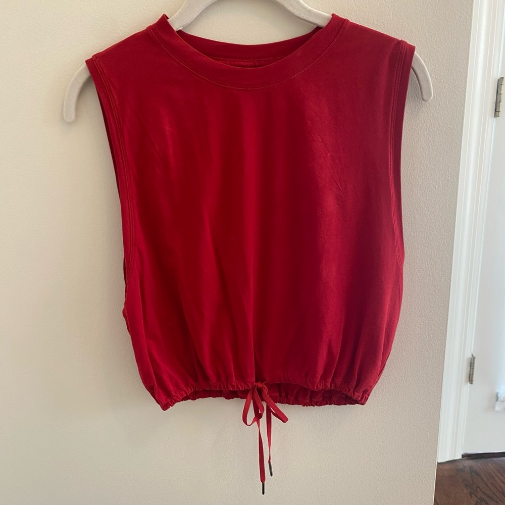 cropped scrunch tank